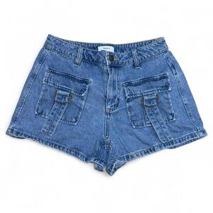 Forever 21 Denim Short with Cargo Pockets and Buckles